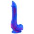 Inkipus - silikonski dildo z modom - 18 cm (modro-roza)