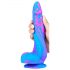 Inkipus - silikonski dildo z modom - 18 cm (modro-roza)