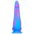 Inkipus - silikonski dildo z modom - 18 cm (modro-roza)