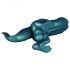 Toppedmonster - dinozaver silikonski dildo - 26 cm (turkizna)