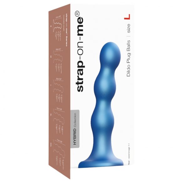 Strap-on-me Balls L - sferični dildo z nogami (modra)