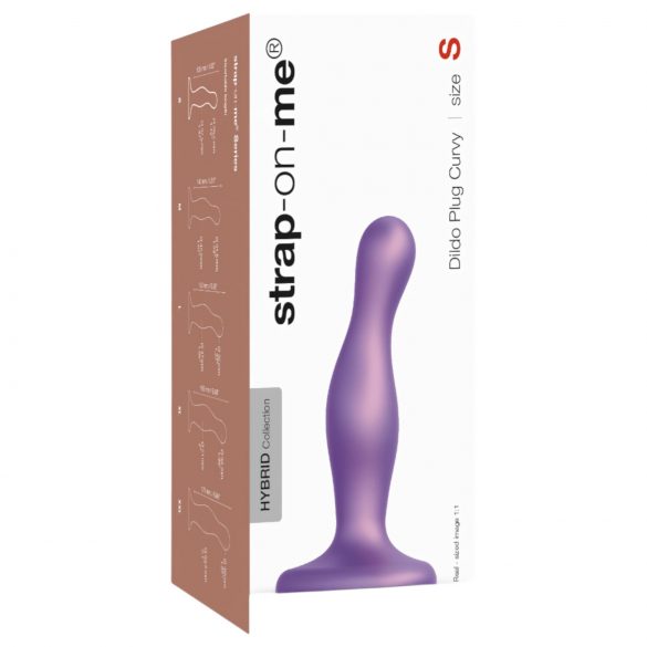 Strap-on-me Curvy S - valovit dildo z nogami (vijolična)