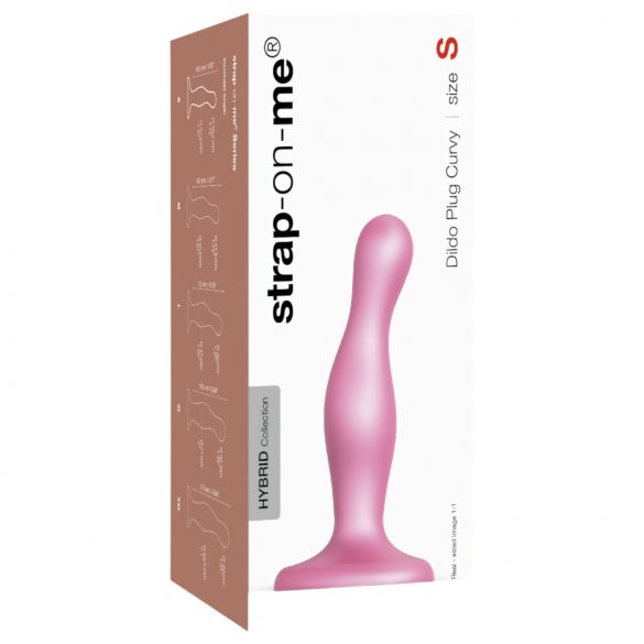 Strap-on-me Curvy S - valovit dildo z nogami (roza)