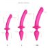 Strap-on-me Swith Semi-Realistic L - 2v1 silikonski dildo (roza)