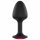 Dorcel Geisha Plug Ruby XL - analni čep z rožnatim kamnom (črn)