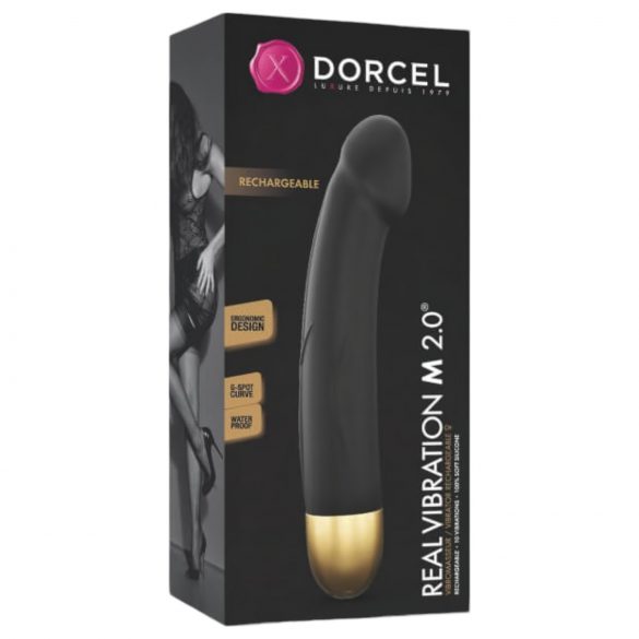 Dorcel Real Vibration M 2.0 - vibrator za polnjenje (črno-zlati)