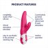 Satisfyer Mr. Rabbit - vodoodporni vibrator s stimulatorjem klitorisa (roza)