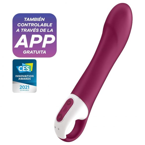 Satisfyer Big Heat - akumulatorski, grelni vibrator za točko G (rdeč)