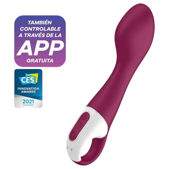 Satisfyer Hot Spot - polnilni, grelni vibrator za točko G (rdeč)