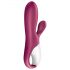 Satisfyer Hot Bunny - pametni vibrator z grelnim nastavkom za klitoris (rdeč)