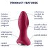 Satisfyer Rotator Plug 2 - polnilni analni vibrator z biseri (fuzija)