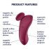 Satisfyer Sexy Secret - pametni vodoodporni vibrator za hlačke (rdeč)