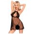 Penthouse Libido Boost - čipkast baby doll s tangicami (črna) - L/XL