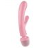 Satisfyer Triple Lover - vibrator za G-točko in masažo (roza)