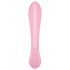 Satisfyer Triple Oh - polnilni vibrator s karom za klitoris (roza)