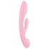 Satisfyer Triple Oh - polnilni vibrator s karom za klitoris (roza)