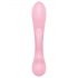 Satisfyer Triple Oh - polnilni vibrator s karom za klitoris (roza)