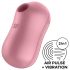 Satisfyer Cotton Candy - akumulatorski sesalni vibrator za klitoris (koralna)