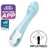 Satisfyer Air Pump Vibrator 5 - pametna vibracijska črpalka (modra)