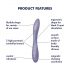 Satisfyer G-spot Flex 2 - polnilni, vodoodporni G-točka vibrator (vijolična)