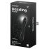 Satisfyer Dazzling Crystal 1 - 2-stranski stekleni dildo (črn)