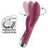 Satisfyer Spinning Rabbit 1 - rotacijski vibrator z ročajem za klitoris (rdeča)