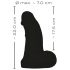 Realistixxx Real Giant - dildo s modu - 22 cm (črna)