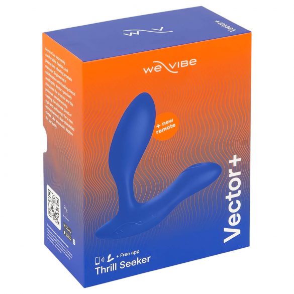 We-Vibe Vector+ - Pametni analni vibrator z možnostjo polnjenja, vodoodporen (moder)