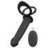 Black Velvets Double F - napenjalni analni vibrator (črni)