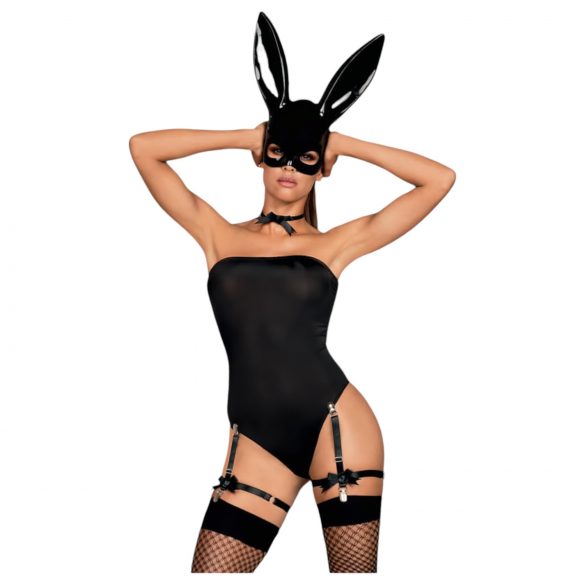 Obsessive OB7008 Sexy Bunny - kostum zajčice (črna)  - L/XL