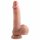 Dvojna gostota - pripenjalni dildo za testise - 18 cm (naravni)