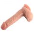 Dvojna gostota - pripenjalni dildo za testise - 20 cm (naravni)