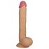 Lovetoy King-Sized - prisesek z vakuumskim držalom, realistični dildo s modo - 25 cm (naraven)