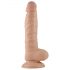 Lovetoy Real Extreme - pripenjalni, testisni dildo - 21 cm (naravni)