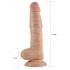 Lovetoy Real Extreme - pripenjalni, testisni dildo - 21 cm (naravni)