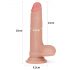 Lovetoy Nature Cock - dvoplastni realistični dildo - 18 cm (naravna barva)