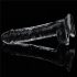 Lovetoy Flawless Clear - Dildo s priseskom, 19cm (prosojno)