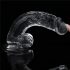 Lovetoy Flawless Clear - Dildo s priseskom, 19cm (prosojno)