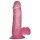 Lovetoy Jelly Studs - realistični dildo s podstavkom - 15 cm (roza)