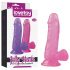 Lovetoy Jelly Studs - realistični dildo s podstavkom - 15 cm (roza)