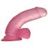 Lovetoy Jelly Studs - realistični dildo s podstavkom - 15 cm (roza)