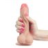 Lovetoy Sliding-Skin - dvoslojni dildo - 18 cm (naravni)