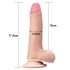 Lovetoy Sliding-Skin - dvoslojni dildo - 18 cm (naravni)