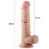 Lovetoy Sliding-Skin - dvoslojni dildo - 21 cm (naravni)