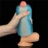 Lovetoy Training Master - 2-stranski rebrasti masturbator (moder)