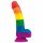 Lovetoy Prider - realistični tekoči silikonski dildo - 19 cm (mavrični)