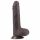 Lovetoy Sliding-Skin - dvoslojni dildo z lepljivo blazinico - 18 cm (rjava)