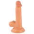 Gospod Rude - resnični dildo s priseskom in modi - 17 cm (naravna barva)