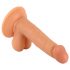 Gospod Rude - resnični dildo s priseskom in modi - 17 cm (naravna barva)