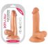 Gospod Rude - resnični dildo s priseskom in modi - 17 cm (naravna barva)